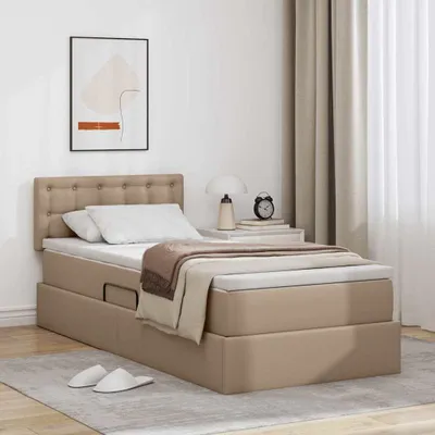Obrázok produktu pre Maison Exclusive – Úložná posteľ s matracom Cappuccino 100 x 200 cm
