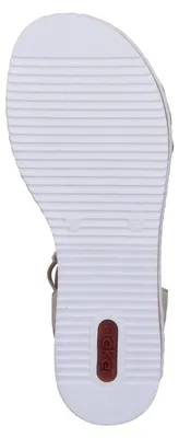 Produktbild von Rieker Damen Sandale mit Strass und Keilabsatz in Korkoptik V3671, Größe:41 EU, Farbe:Beige