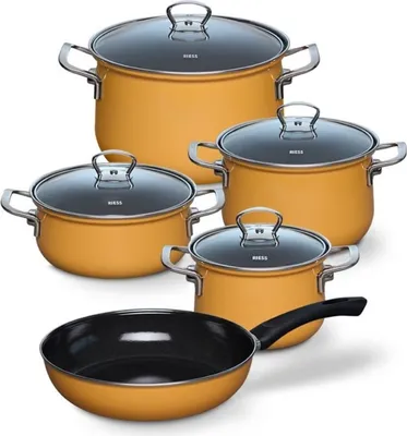 Produktbild von Riess 5-teiliges Topfset Orange R0558113