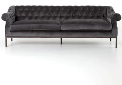 Produktbild von Chesterfield Sofa Couch Polster Stoff Leder Couchen  Polster Garnitur 5 Sitzers