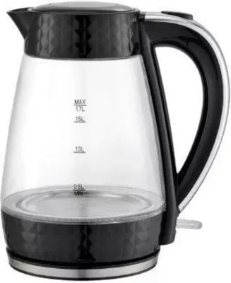 Produktbild von Elektrischer Wasserkocher aus Glas Lucznik Pk-2018 1,7L 2200W Abschaltung Schwarz