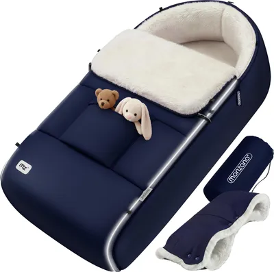 Immagine prodotto di MONZANA® Sacco Nanna Passeggino Invernale Copertina Termica Neonato Accessori Coprigambe Termico Ovetto Bambini Coperta Calda Scaldamani Fasciatoio