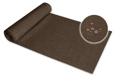 Produktbild von Tischläufer 40x100 cm braun Leinenoptik beschichtet Lotuseffekt Tischband Mitteldecke