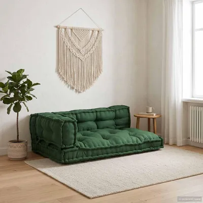 Produktbild von vidaXL Pallet Sofa Kissen 3 stk. Stoff Grün 120 x 80 x 38 cm