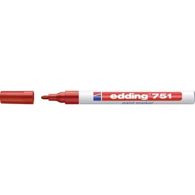 Obrázek produktu pro Edding 751, Červená, Červená, Bílá, 1 mm, 2 mm, 10 kusů