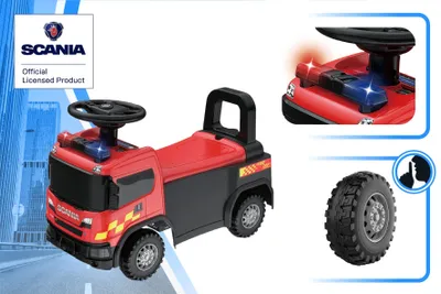 Zdjęcie produktu dla Kids Globe Laufauto Scania Feuerwehr Rot ab 12 Monaten Rutschauto