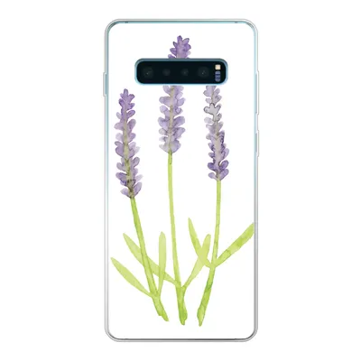 Produktbild von MuchoWow® Handyhülle Schutzhülle Hülle für Samsung Galaxy S10 Plus Lavendel - Aquarell - Pflanzen Silikon Softcase Handy Hülle - Schutzhülle