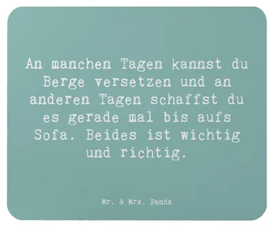 Produktbild von Mr. & Mrs. Panda Mauspad Spruch Hoffnung und Ruhe - Meeresbrise - Geschenk, Erholung, Stimmung, laptop, Gefühl, pc, Zuversicht, Motivation, Licht, Mousepad, Mouse Pad