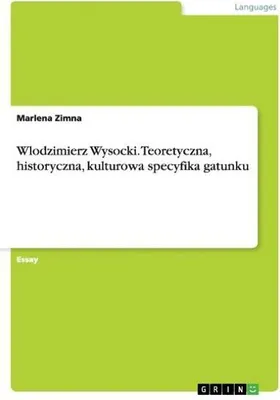 Produktbild von Wlodzimierz Wysocki. Teoretyczna, historyczna, kulturowa specyfika gatunku