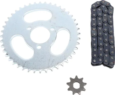 Obrázek produktu pro Řetězová sada T8F přední zadní s 50 články, 3 otvory, 44 zubů, 9 zubů, pro upravené motokáry, mini motocykly