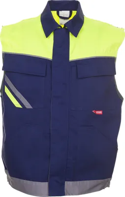 Produktbild von Größe XL Herren Planam Visline Weste marine gelb zink Modell 2463
