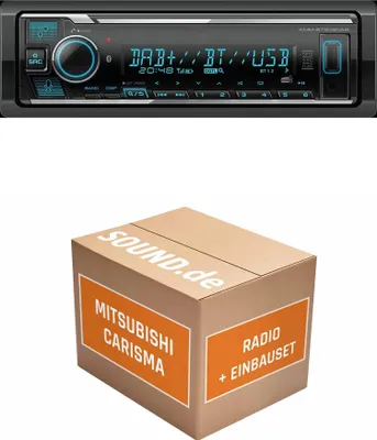 Produktbild von Autoradio Einbaupaket Kenwood KMM BT508DAB passend für Mitsubishi Carisma DA1A | Bluetooth Telefonieren DAB+