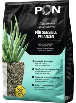 Produktbild von PON-Pflanzsubstrat BASICPON 12 Liter | Substrat für empfindliche Pflanzen | ohne Düngemittel | 13979