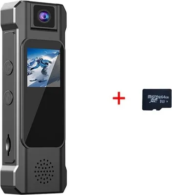 Obrázok produktu pre INF Prenosná 4K akčná kamera so 64 GB kartou, otočným objektívom o 180° a nočným videním