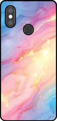 Produktbild von Smartphonica Handyhülle geeignet für Xiaomi Mi 8 SE mit Regenbogen Glitter Marmor Print - TPU Backcover Case Regenbogen Glitter Marmor Design