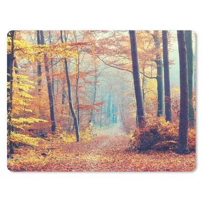 Produktbild von MuchoWow® Mauspad Mousepad Wald - Herbst - Laub 40x30 cm - Mousepads - Maus Mat - Pad - Mausunterlage - Anti Rutsch