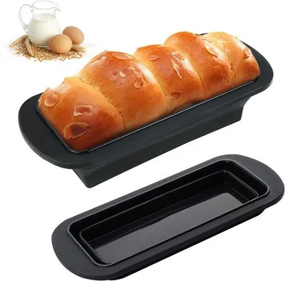 Produktbild von Silikon-Backform für Brot, 27,7 x 12,5 cm - faltbar - mit Antihaftbeschichtung - für sicheres und gesundes Backen