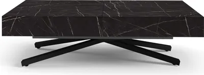 Produktbild von FURNLUX Couchtisch Sanna X Schwarz 80cm / Hauptfarbe: Schwarz / Abmessungen: 80 x 80 x 200 cm