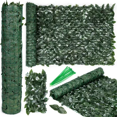 Produktbild von Künstliche Hecke 300x100 cm, efeugrüne Abdeckwand