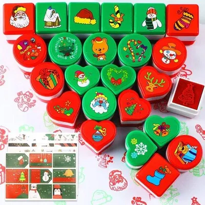 Produktbild von Weihnachtsstempel Set 24 Teile Selbstklebend