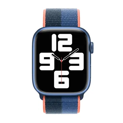 Image de Bracelet Apple Sport Loop Blue Jay/Abyss Blue (bleu/bleu gris), 45mm