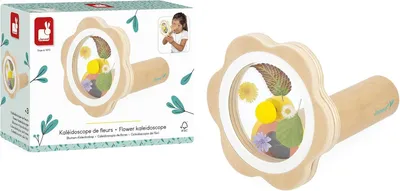 Productafbeelding van Caleidoscoop van bloemen - Houten speelgoed voor het maken van een bloemencaleidoscoop - Vanaf 3 jaar