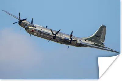 Produktbild von MuchoWow® Poster Flugzeug - Fliegen - Blau 90x60 cm - Schlafzimmer
