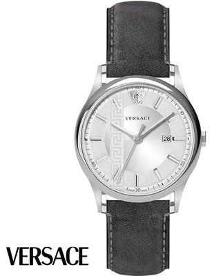 Produktbild von Versace VE4A00120 Aiakos silber grau Leder Armband Uhr Herren NEU