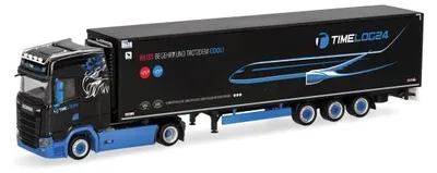 Produktbild von Herpa 319331 - 1/87 Scania CS 20 HD Kühlkoffer-Sattelzug "timelog24" - Neu