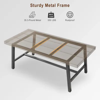 Zdjęcie produktu dla Prostokątny stół jadalny – stół kuchenny i barowy – 180 cm, dla 6–8 osób – styl industrialny rustykalny – rama drewniana – kolor szary