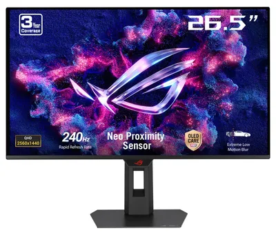 Produktbild von ASUS ROG Strix OLED XG27AQDMES, 67,3 cm (26.5"), 2560 x 1440 Pixel, Quad HD, QD-OLED, 0,3 ms, Schwarz