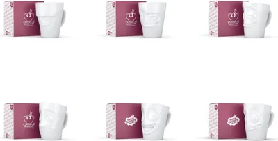 Produktbild von Fiftyeight Henkelbecher-Set 6-tlg.  350 ml Nr 029 weiß Kaffeebecher Mug