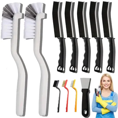 16-teiliges Reinigungsbürsten-Set für Fugen, Bad & Küche