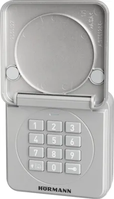 Image de Hörmann Bouton-poussoir à code radio FCT10-1 BiSecur pour portes de garage, ouverture de porte 80x80 mm