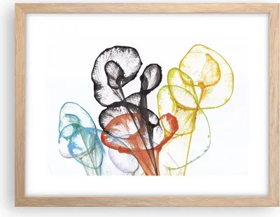 Produktbild von Gerahmtes Poster - Rahmen in heller Eiche - Blumen Abstraktion Surrealismus - 40x30 cm - Wand Bild - Wanddeko - Wandbilder - Kunstposter - Wandposter - Bilderrahmen - Bilder - P2NAA40x30-4444