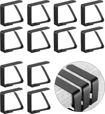 Produktbild von Verstrebare Tischdeckenklemmen 12 Stück RVS 5x4cm