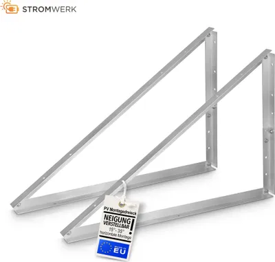 Produktbild von PV Solar Modul Halterung Alu, Neigung verstellbar 15-35°- 2 Stk.