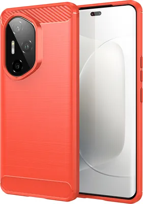 Produktbild von Hülle für Honor 300 Pro Carbon-Faser Weich TPU Silikon Stoßfest Handyhülle Rot
