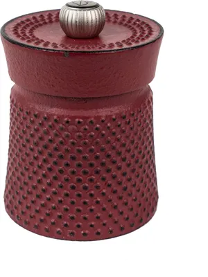 Produktbild von PEUGEOT Pfeffermühle BALI 8cm Rot Gusseisen Orientalisch Stahlmahlwerk