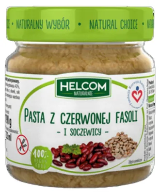 Zdjęcie produktu dla Helcom Pasta Z Czerwonej Fasoli I Soczewicy 190G