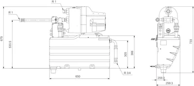 Produktbild von Grundfos Hauswasserwerk SCALA1-System 3-45