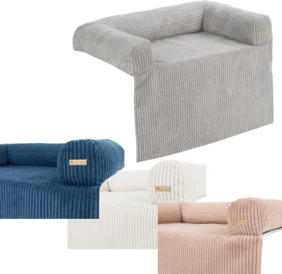 Image de Canapé-lit (Couleur : bleu marine (velours côtelé))
