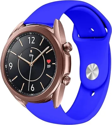Produktbild von Strap-it Samsung Galaxy Watch 3 41mm Sportarmband (Blau)