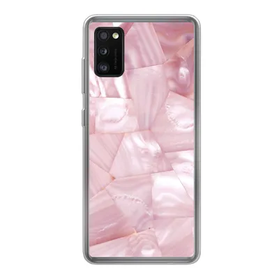 Produktbild von MuchoWow® Handyhülle Schutzhülle Hülle für Samsung Galaxy A41 Naturstein - Perlmutt - Luxus Silikon Softcase Handy Hülle - Mobiltelefon