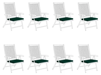 Produktbild von Gartenstuhlkissen – Wasserabweisende Stuhlauflage mit Komfortfüllung und Befestigungsbändern – Sitzkissen für Garten, Terrasse und Balkon - 8 Stück