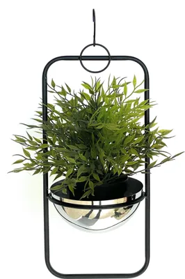 Zdjęcie produktu dla DanDiBo wiszący kosz do wnętrz metalowa ściana wisząca rośliny 45 cm 96083 S z doniczką srebrny wieszak na rośliny wieszak na kwiaty wieszak na kwiaty wieszak na kwiaty wisząca doniczka