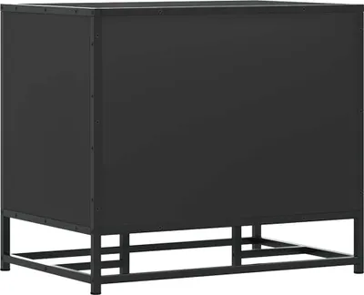 Obrázek produktu pro vidaXL Lavice na boty černá 60x40x53,5 cm Materiál na bázi dřeva a kovu