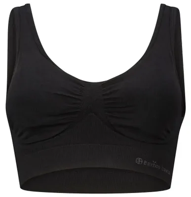 Produktbild von Bamboo Basics Nahtloser Gepolsterter BH Fleur - Black - 1-Pack, Farbe:Black, Größe:L