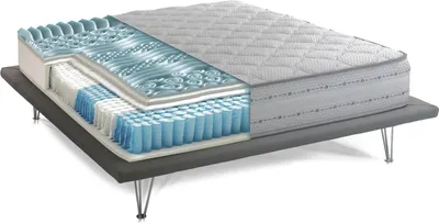 Produktbild von Quadratische und halbe Matratze Dment, Memory Foam-Matratze und Taschenfedern, 100%  Italy, Anti-Milbe und hypoallergen, Cm 120x190 h26
