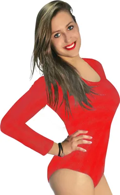 Produktbild von Damen Body aus Baumwolle, Bodysuit, rot Gr. S